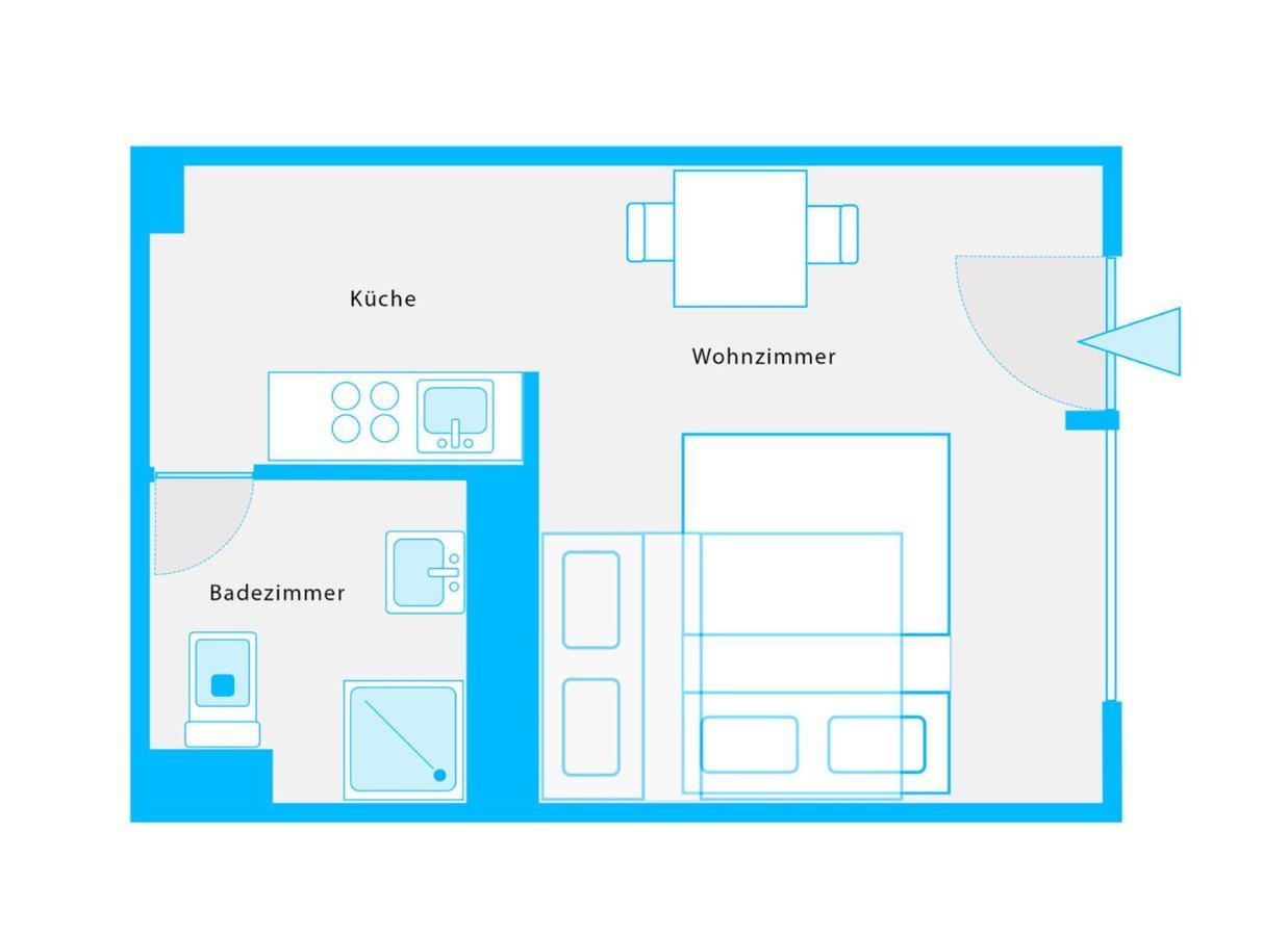 The Koburger Vh, Studio For Up To 4 With High Bed Berlino Esterno foto